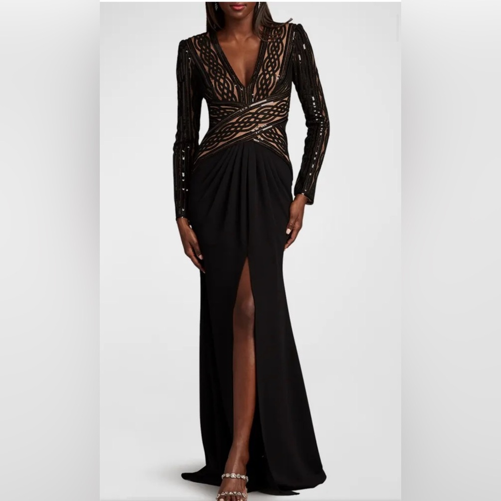 Tadashi Shoji Beaded Evening Gown